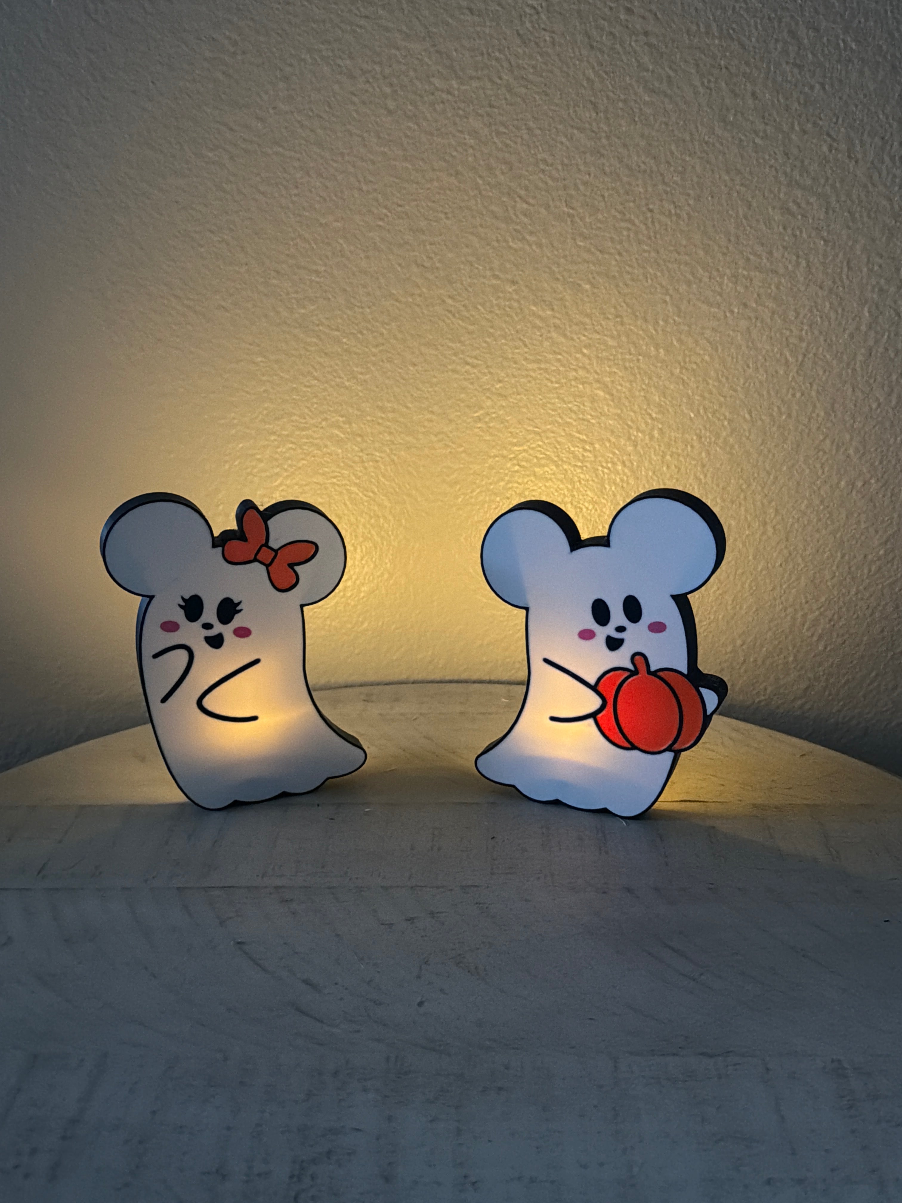 Mickey & Minnie Ghost illuminated decoration