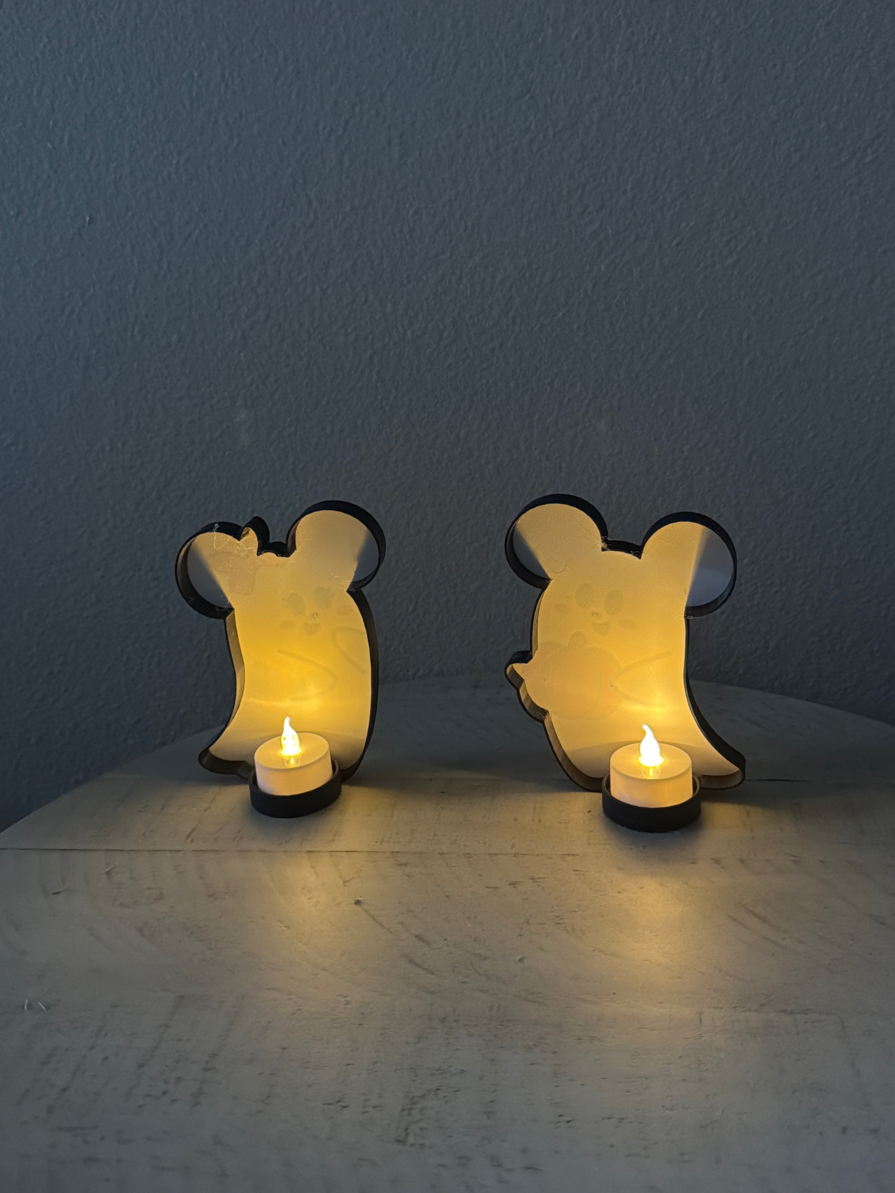 Mickey & Minnie Ghost illuminated decoration
