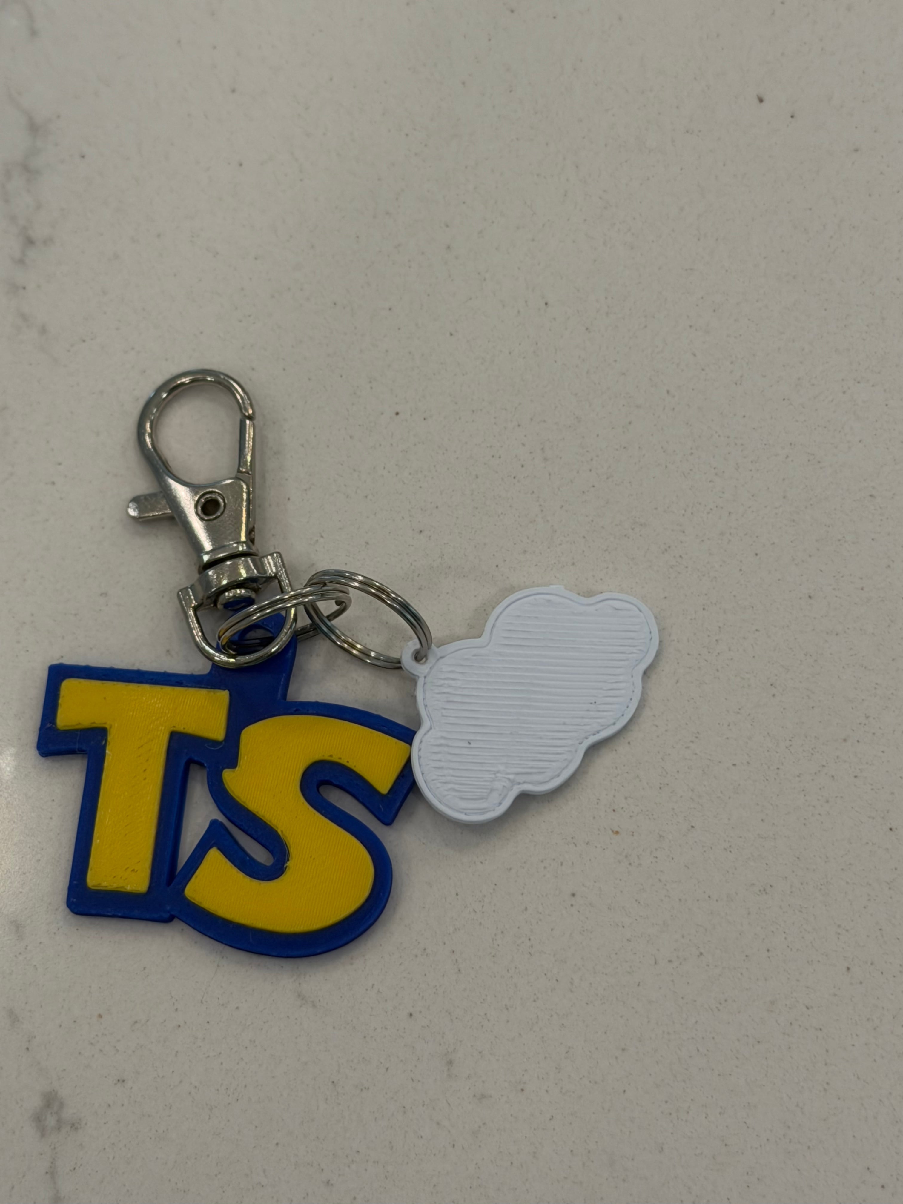 Toy Story/ Taylor Swift Keychain with white cloud