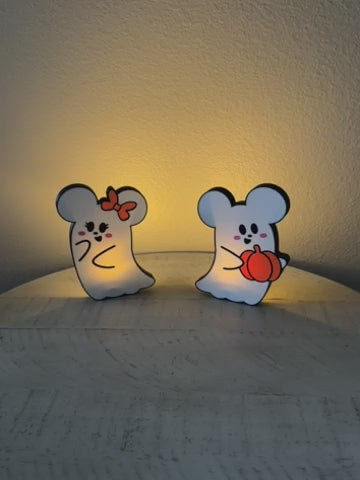 Mickey & Minnie Ghost illuminated decoration